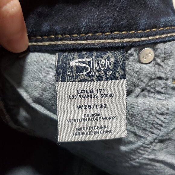SILVER JEANS Lola Bootcut Jeans Stretch Mid-Rise Selvedge Blue Women's 28 X 32" - Picture 10 of 16
